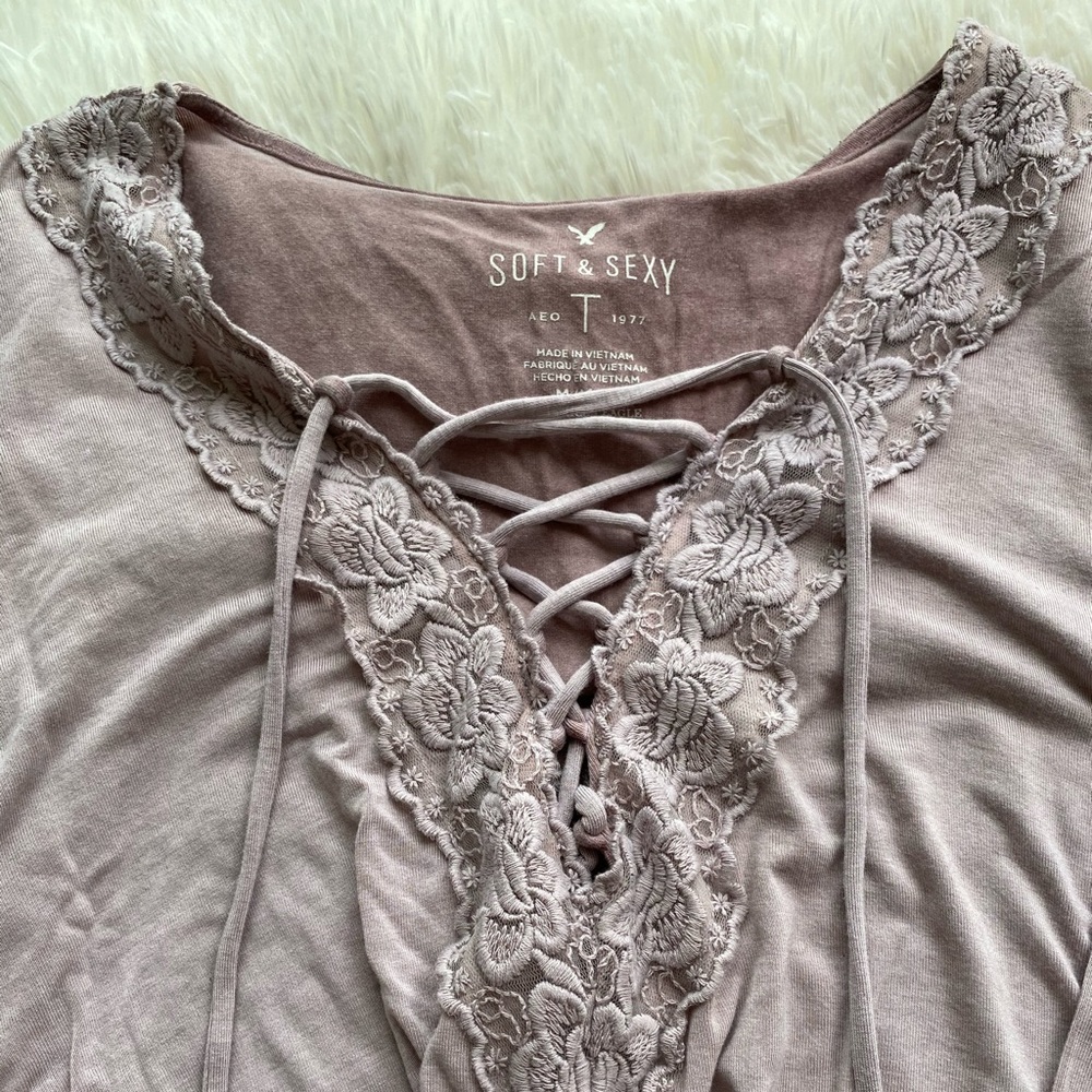 Soft & Sexy -American Eagle Long Sleeve Tee Size M
